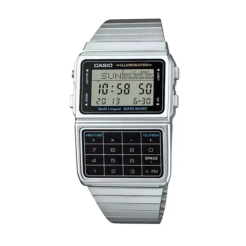 Casio Vintage Data Bank Silver Men's Watch- DBC-611-1DF
